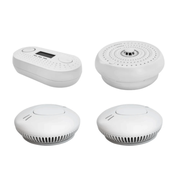 Firexo 4 Unit Interlinked Optical Smoke Alarm, Heat Alarm, and Carbon Monoxide Alarm