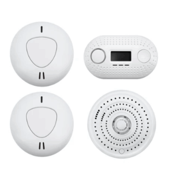 Firexo 4 Unit Interlinked Optical Smoke Alarm, Heat Alarm, and Carbon Monoxide Alarm